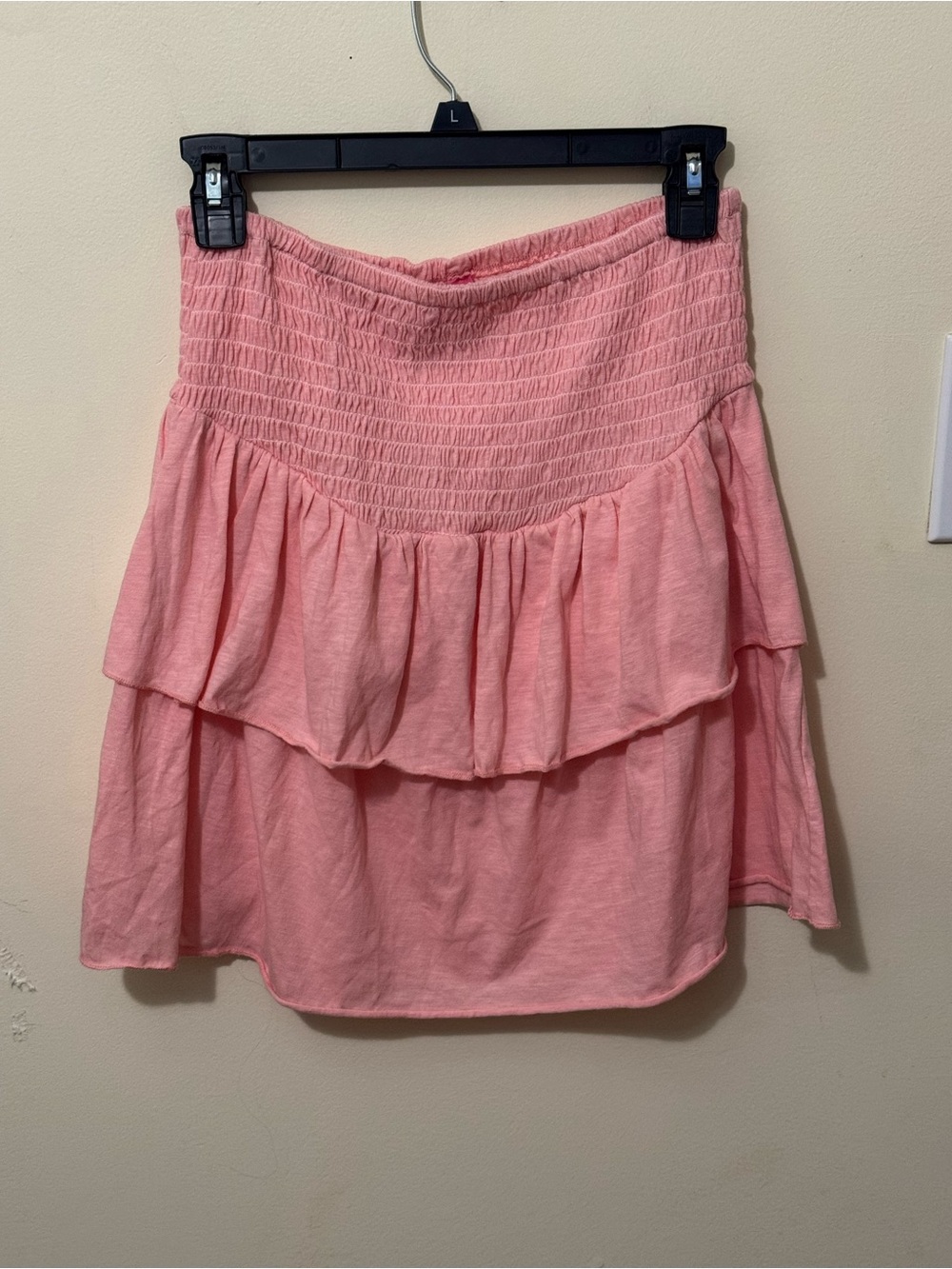 Simply Southern Pink Tiered Ruffle Smocked Skirt